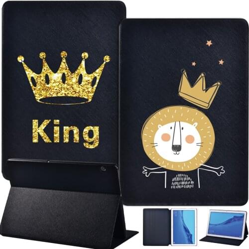 For Huawei MediaPad T5 10 10.1 Inch Tablet Case Pu Leather Cover Case + Free Stylus