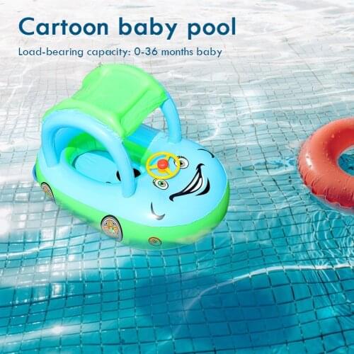 Baby Float Seat Swimming Ring Summer Portable Inflatable Boat Pool Toy Beach Air Mattress Pools Accessories Swim Protector