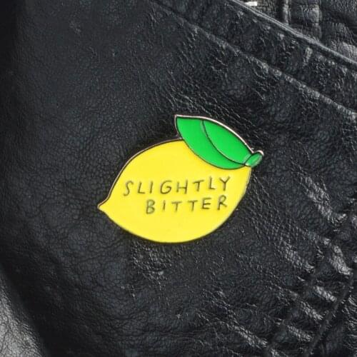 Slightly Bitter Lemon Enamel pins Badges Brooches Backpack Hat Bag Accessories Cute Lemon Fruit Jewelry