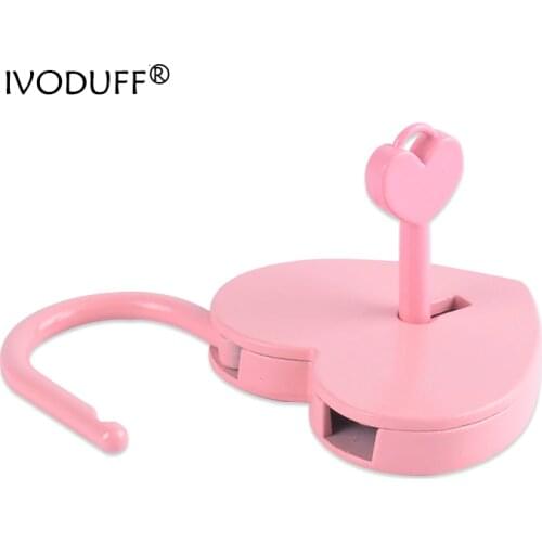 Working Heart Lock With Key in Pink Color, Handbag Decoration, Wedding Decor Favors