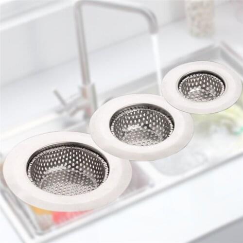 Stainless Steel Kitchen Sink Strainer Bathtub Hair Catcher Stopper Shower Drain Hole Filter Trap Kitchen Metal Sink Strainer XNC