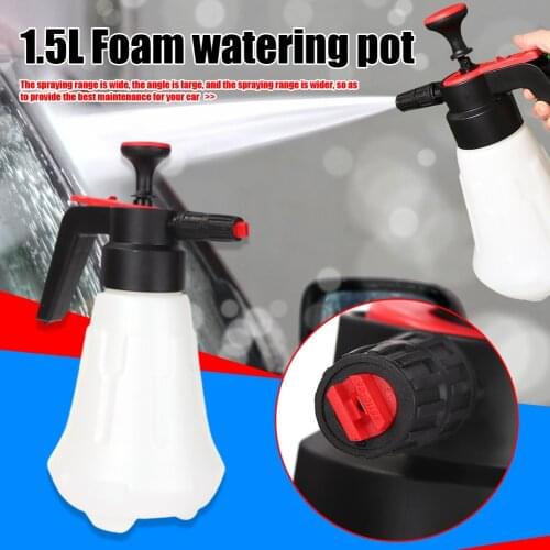 1.5L Hand-Held Car Wash Foam Sprayer Bottle With Atomizing Nozzle Portable Manual Pressurized For Household Gardening Can