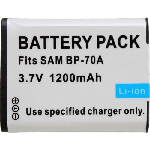 1 Pcs New 1200mah BP70A 70A BP-70A Li-ion Battery For SAMSUNG ES65 ES70 TL105 TL110 PL100