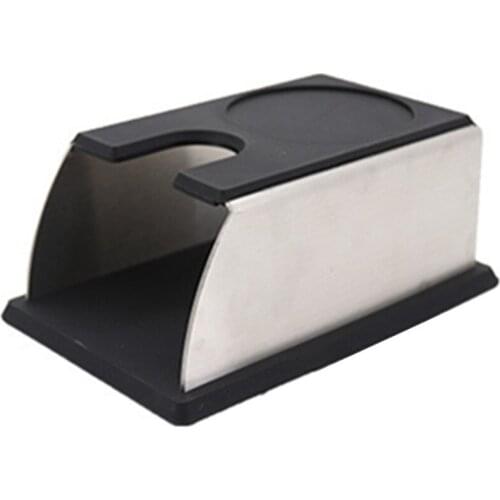 Stainless Steel Silicone Press Powder Base Coffee Tampers Italian Coffee Brewing Hammer Pad Anti-skid Filling Powder Holder