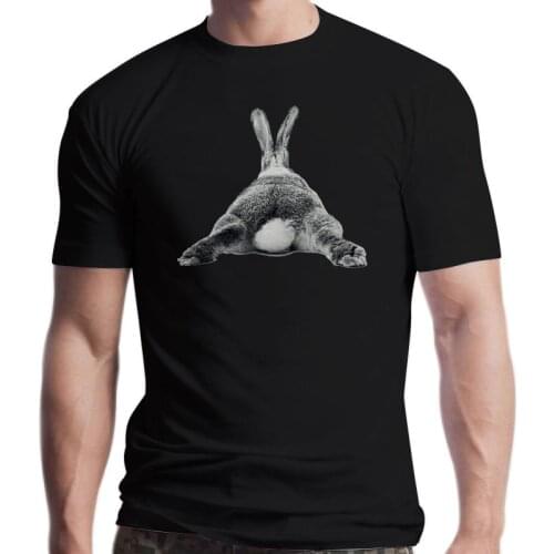 New Cute Funny Rabbit Chubby Butt Printed T-Shirt Women White T-Shirts Girl Casual Tops Bunny Lovely Tee shirt Woman Short Sleev