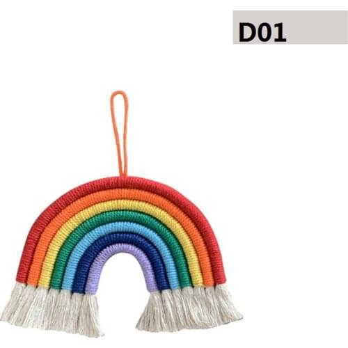 New Design Hot Sale 7 Yards Rainbow Macrame Rattan Wall Haning
