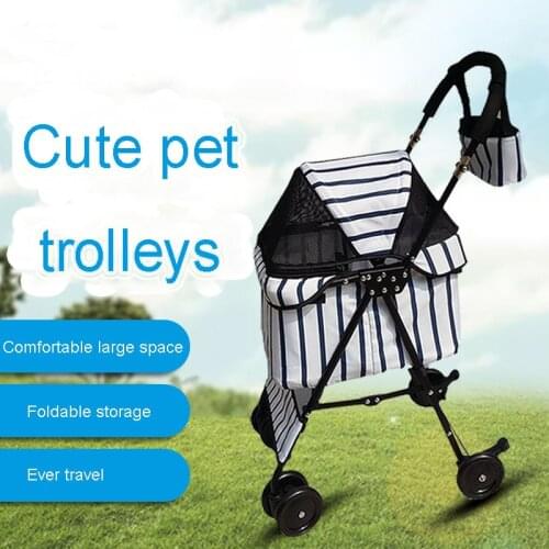 Pets Wheelbarrow Carrier For Dogs Portable Foldable Small-Scale Cat Dog Transportation Ventilation Go Out Cart Dog Accessories