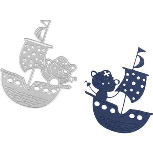 Pirate Ship Metal Cutting Dies Irregular Stencils for DIY Scrapbooking Photo Album Decorative Embossing DIY Paper Cards Dies