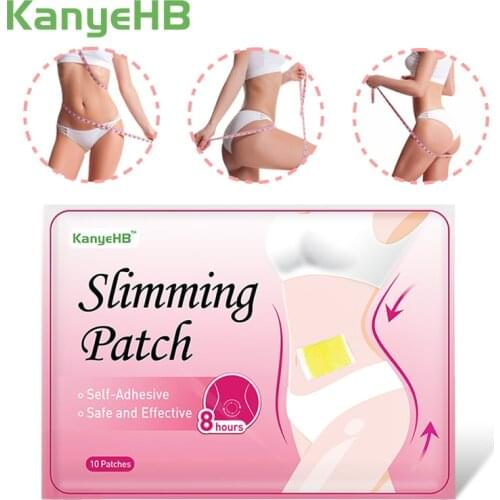10pcs Slimming Herbs Navel Stick Medical Slimming Patch Weight Lose Paste Body Shaping Detox Adhesive Burning Fat Patch Slim