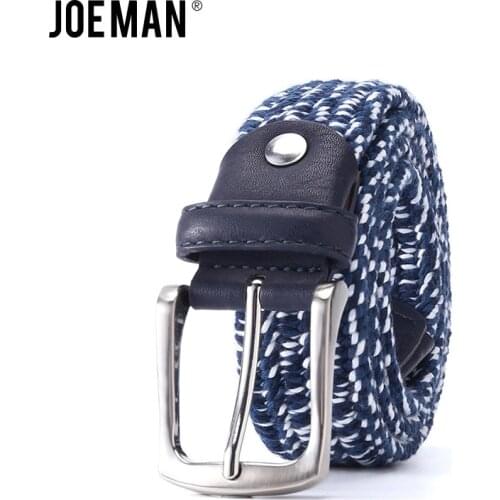 Braided Knitted Stretch Belts Polyester Elastic Belt Men Woven Elastic Stretch Belt With Covered Buckle1-3/8" Wide High Quality