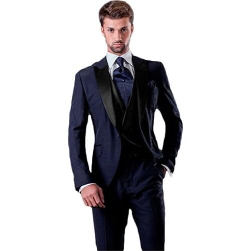 Sale Brand Mens Suit Jacket Formal Business Blazer Men Groom Three Pieces Slim Fit Party Clothing Single size M-4XL