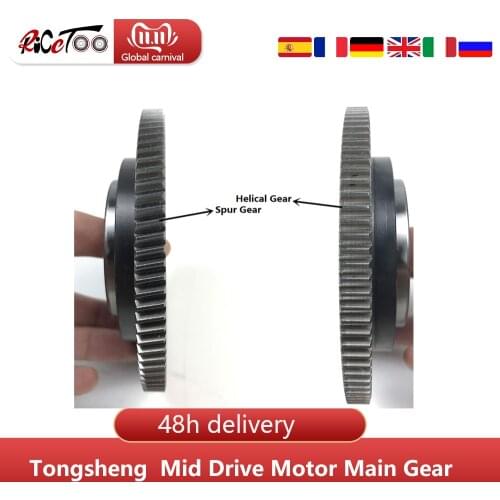 RICETOO Electric Bicycle Tongsheng TSDZ2 Mid Drive Motor Main Gear for Mid Motor (bearing incl) Spur/Helical Gear Accessories