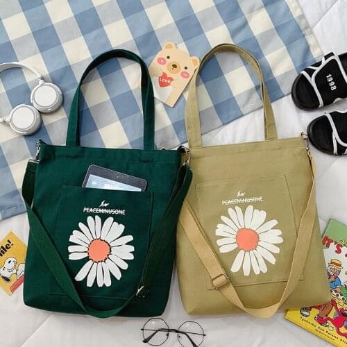Ladies Totes Shoulder Bag Women Cotton Shopping Women Eco Reusable Shopper Bags Canvas messenger Bag