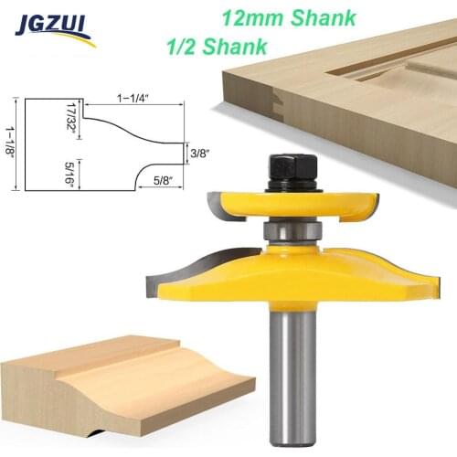 1/2 Inch 12mm Shank Raised Panel Ogee Router Bit with Backcutter Tenon Cutter Wood Cutters for Woodworking Tools Milling Cutter