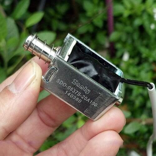 1PC Through-type impact-type push-pull DC24V 0.25A DC electromagnet 0837S electromagnet Magnetic Materials without screw hole