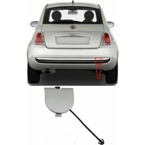 Rear Bumper Towing Eye Cover For Fiat 500 2007-2012 Full Chrome 735455393 New Auto Accessories 1PC