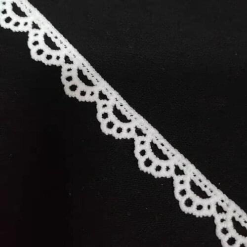 1Yard Latest Lace Fabric Applique 1.3cm Lace Trim Ribbon Guipure Laces Sewing Trimmings For Dress crafting dentelle encajes VG27