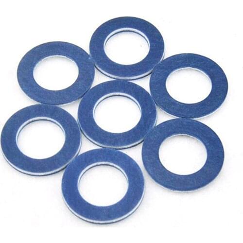 10pcs Copper Washers Flat Ring Sump Plug Oil Seal Gasket Sealing Fitting Washers Size 12mm Diameter