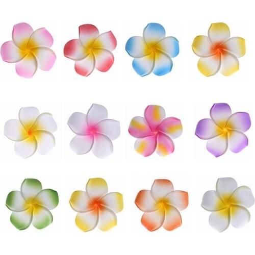 20pcs of 4-8cm Artificial flower summer style hawaii holiday decoration plumeria flowers for floral beach wedding birthday party