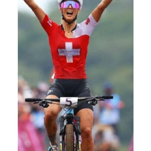 2021 Suisse Switzerland Champion MTB Cycling Jersey Set Short Sleeve Swiss Mountain Bike Clothes