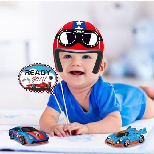 25pcs Cool Racing Car Photobooth Props Baby Shower Happy Birthday Party Decorations DIY Racer Photobooth Props Kids Party Favors