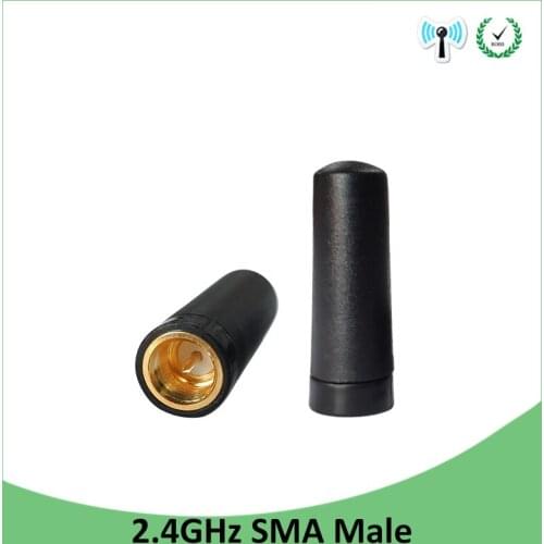 5pcs 2.4GHz Antenna Wifi 2dbi SMA Male Connector 2.4 ghz antena mini size antennas antenne wi fi 2.4G antenas router