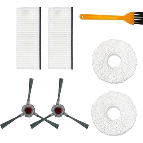 7Pcs Replacement Parts for Ecovacs DEEBOT N9 N9+ Cleaning Robot Side Brush,Hepa Filter,Mop Cloth Spare Accessories