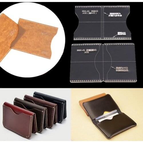 Acrylic Clear Template Handcrafting Set DIY Craft For Leather Wallet Bag Pattern