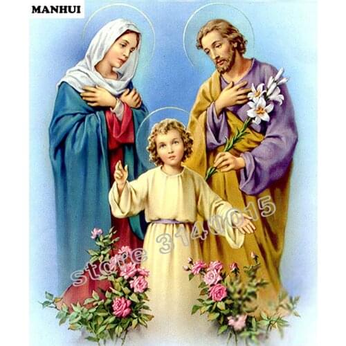 Decorative painting diy Daimond painting Holy family diamond embroidery mosaic picture for needlework Home decoration BEF195