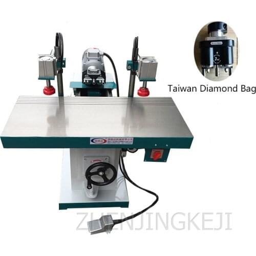 Woodworking Drilling Machine Semiautomatic Mechanical Horizontal Multi-axis Three head Drilling Slot Level flat Drill Machinery