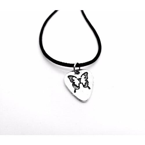 Cute Paved Butterfly Necklace Simple Animal Insect Leather Rope Necklaces for Women Girl Lucky Birthday Gifts