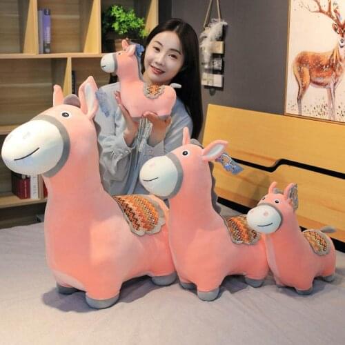 Cartoon Soft Big Horse Plush Toys for Children Cute Animal Doll for Kids Birthday Christmas Gift