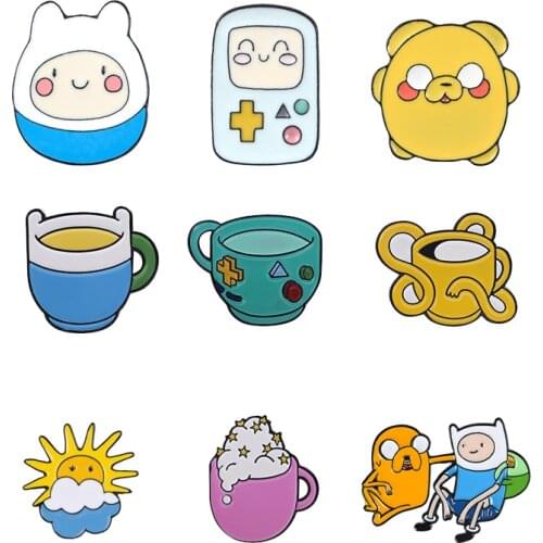 Cartoon TV Show Pins Cup Princess Cute Funny Enamel Brooches Pin Gift for Children Kids Badge Bag Lapel Jewelry Gift for Friends