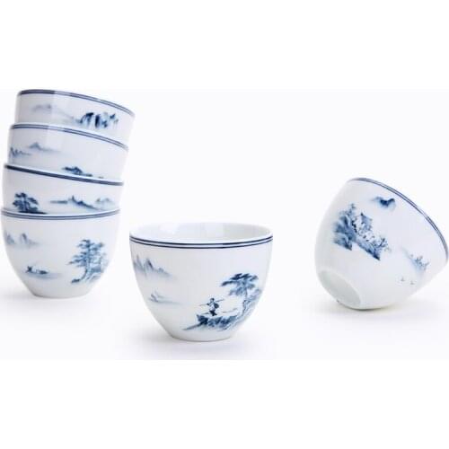 New Tea Cup Jingdezhen Ceramic Hand-painted Landscape Porcelain Chinese Kung Fu Drinkware