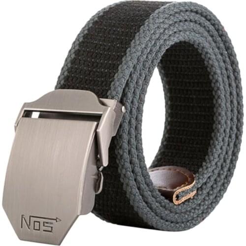 New 2020 Men Weave Canvas belt mens waist belt Casual Cargo Belt Military Automatic Buckle-Belt Male Tactical Belt jeans strap