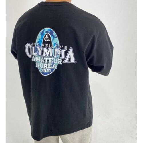 New Hip-hop Style Shortsleeved Sports Fitness Plus Size T-shirt Mens 2021 Summer Running Casual Cotton Workout Clothes Tops