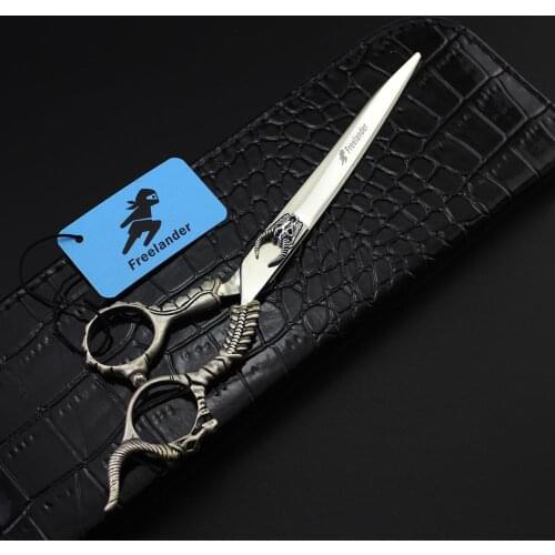 Shape hair scissors high quality 7 inch professional hairdressing scissors lancet hair cut shears Sheep head personality shears
