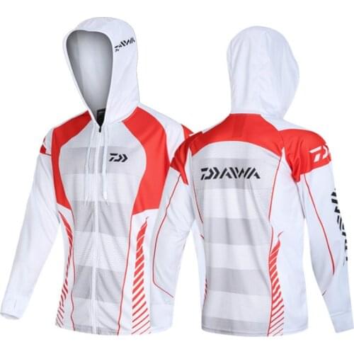 2021 New Daiwa Fishing Clothing Quick-Drying Sun Protection Hooded Fishing Shirts Anti-UV Long Sleeve Fishing Clothes