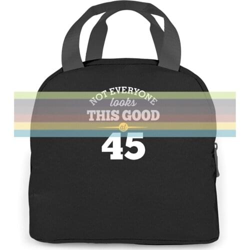 45th Birthday Present Idea for Boys Dad Him 45 1972 New Hot Printing women men Portable insulated lunch bag adult