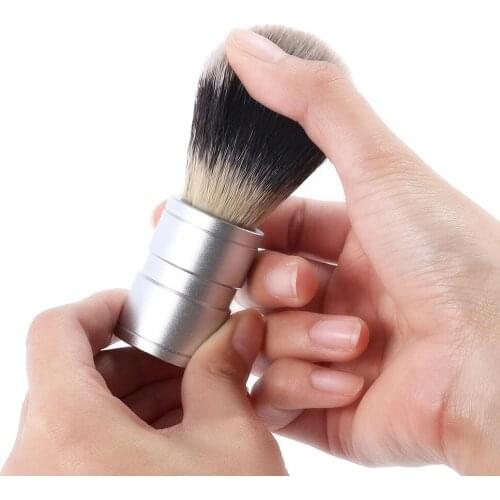Professional Mens Beard Shaving Brush Portable Metal Handle Men Facial Cleansing Brush Badger Bristle Shaving Brush Tool 50pcs