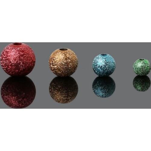 Mixed Dia 6/8/10/12mm Rainbow Acrylic Round Ball Spacer Beads Charms For DIY Bracelet Earring For Jewelry Making Craft DIY