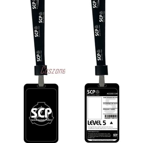 SCP Cosplay Props Lanyard PVC Card Cover Student Bus Subway Cards Gift