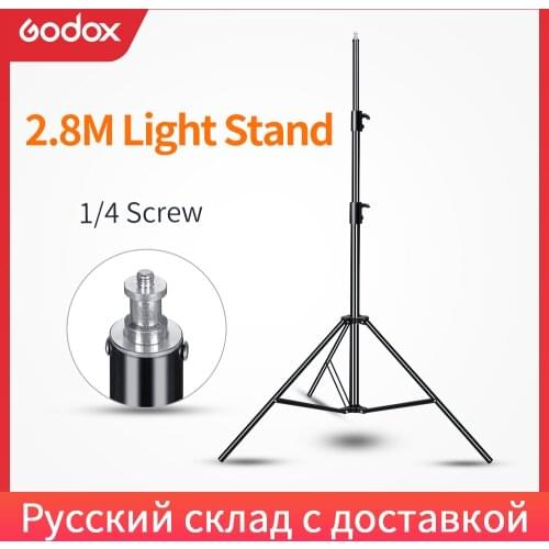 Godox 2.8M 110in 1/4 Screw Heavy Duty Light Stand Tripod for Photo Studio Softbox Video Flash Umbrellas Reflector Lighting