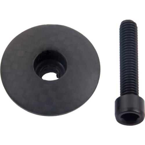 SR-SPATS 1-1 / 8 " Carbon Stem Caps Mtb Bike Headset Top Caps With Bolts Bike Accessory