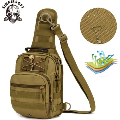 SINAIRSOFT Tactical bag Molle Fishing Hiking Hunting Bags Sports Bag Chest body Sling Single Shoulder Tactical Backpack LY0001&2