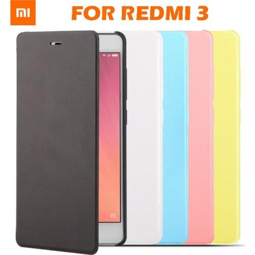 IN STOCK 100% Original Flip Case cover for Xiaomi Redmi 3 protector case flip sabic matte leather cover for xiaomi redmi 3