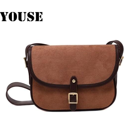 YOUSE Brand Autumn Winter New Vintage Small Bags Female Trend Fashion Versatile Cross-body Bag Shoulder Bag Designer Bags Solid