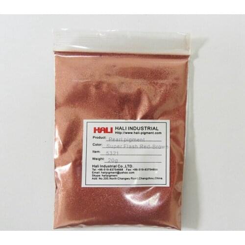Pearl pigment,pearlescent pigment,mica powder pigment,item:5321,color:super flash red-brown,20g a lot,free shipping