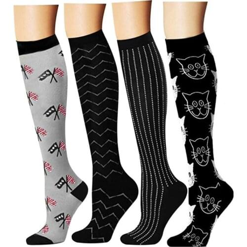 1 Pair Unisex Antifatigue Medical Compression Socks Varicose Veins Leg Relief Pain High Socks Women Accessories Men Running Sock