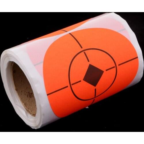 100pcs Paper Target Roll Florescent 3" Adhesive Target Stickers